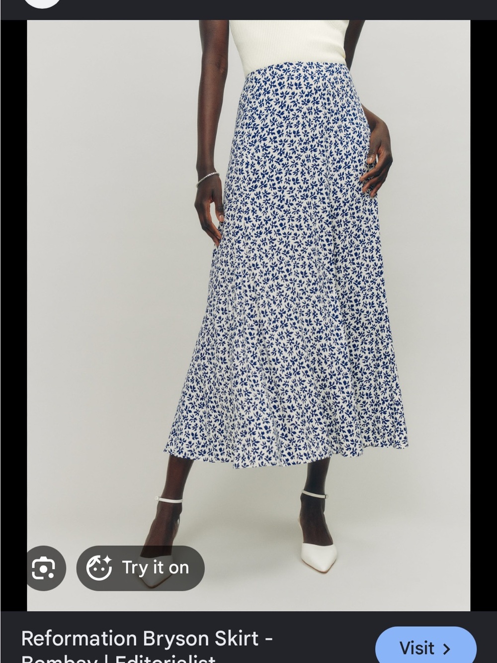 Reformation Bryson skirt 0
